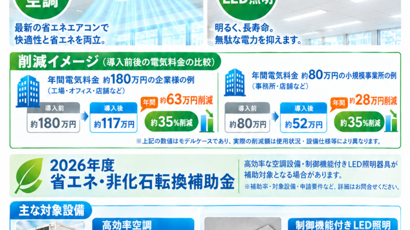 電気料金削減、BCP対策に関するご案内